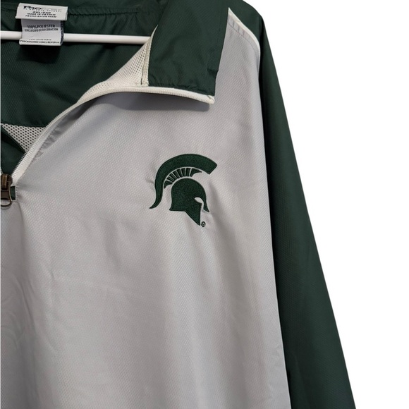 Pro Edge Vintage Michigan State Spartans Windbreaker Jacket XXL Green White - Picture 4 of 8